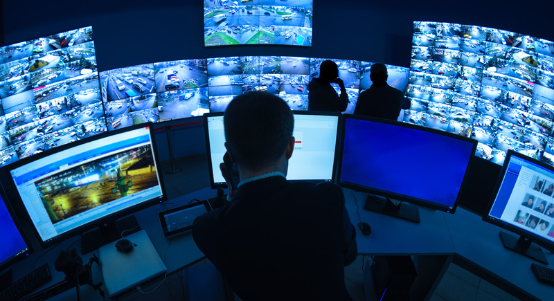 Ściana wizyjna, pokój ochrony